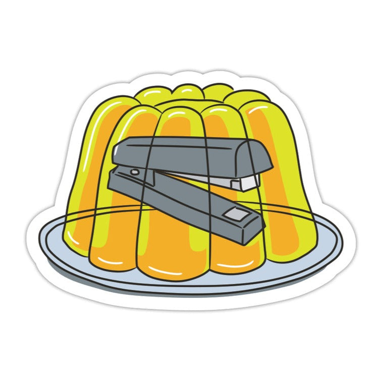 STICKER: THE OFFICE, STAPLER IN JELLO MOLD